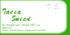 tacia smied business card